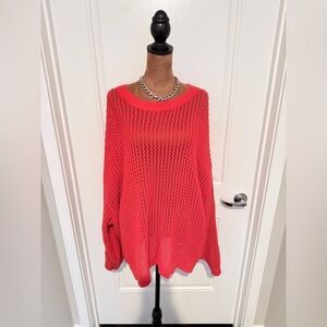Old Navy Women's Bright Red Knit Sweater